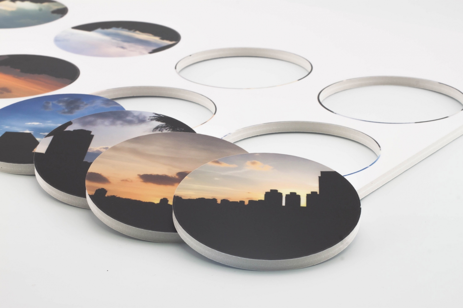 Custom die cut kt board with round shape cutting and full-colour printing