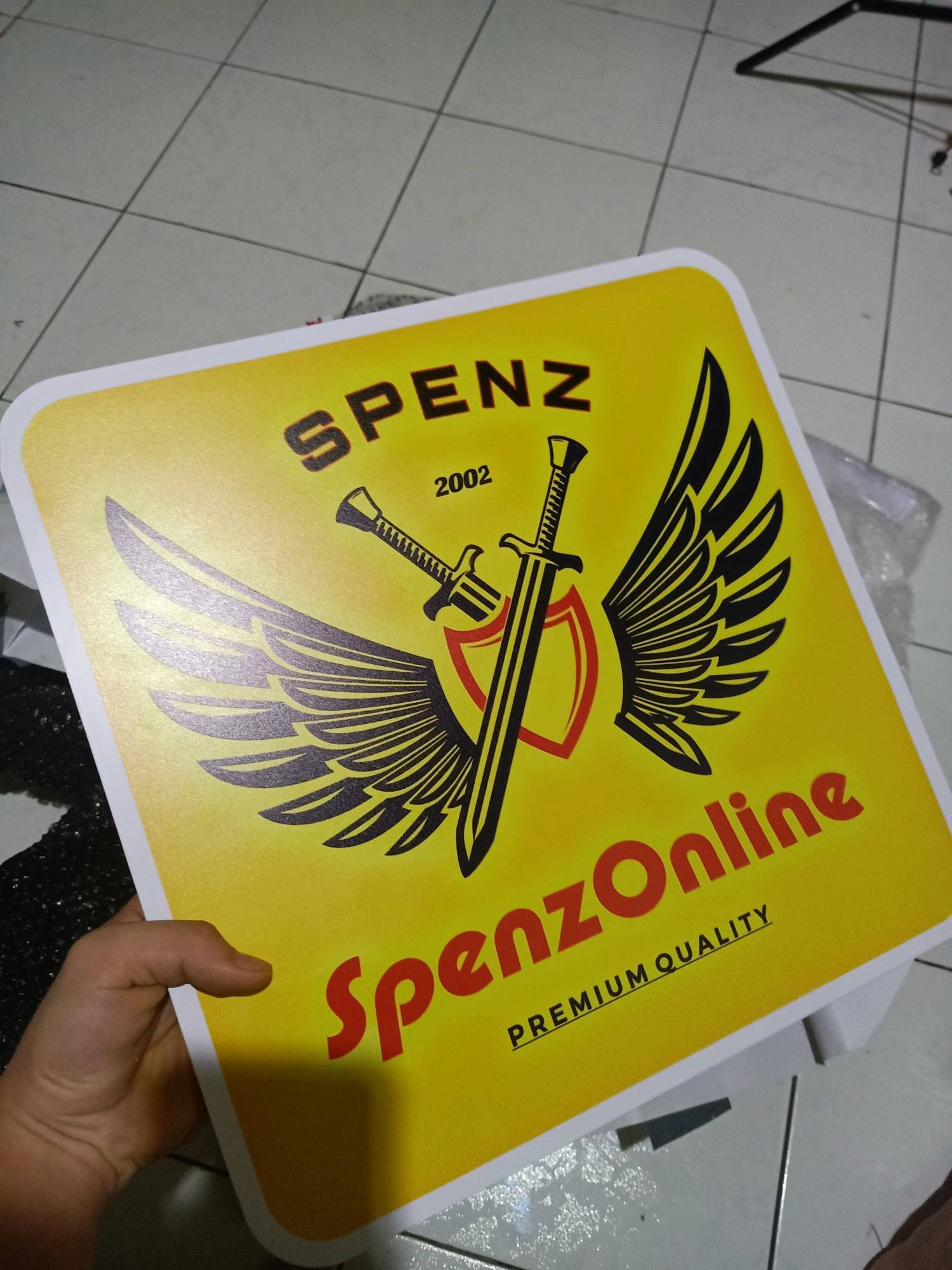 Custom PVC foam board signage with rounded corners and full-colour logo printing