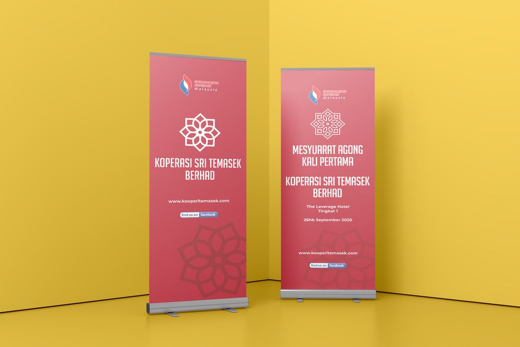aluminium bunting stand close-up sample in Malaysia