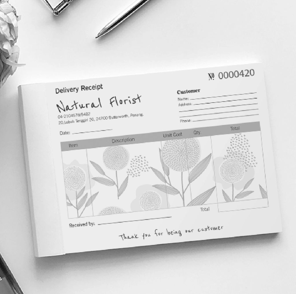 1ply NCR bill book printing in Malaysia