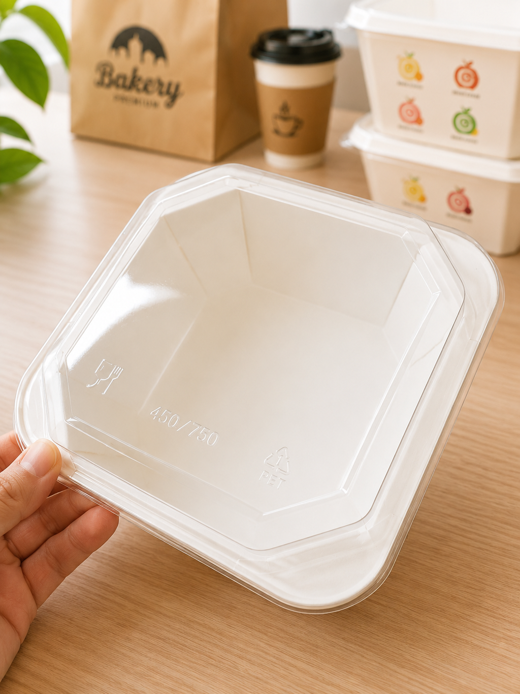 Food Tray Top View with Lid