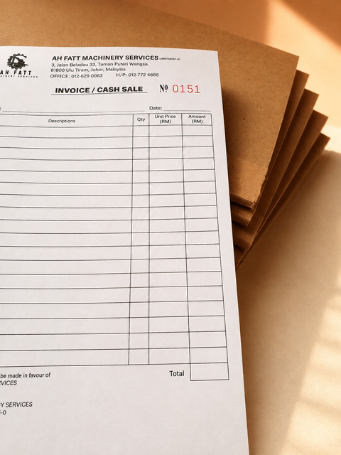 4ply NCR Bill Book Printing in Malaysia