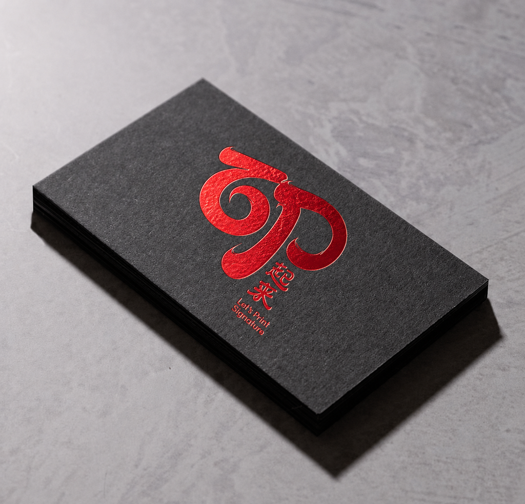Hot Stamping Business Card Red Foil
