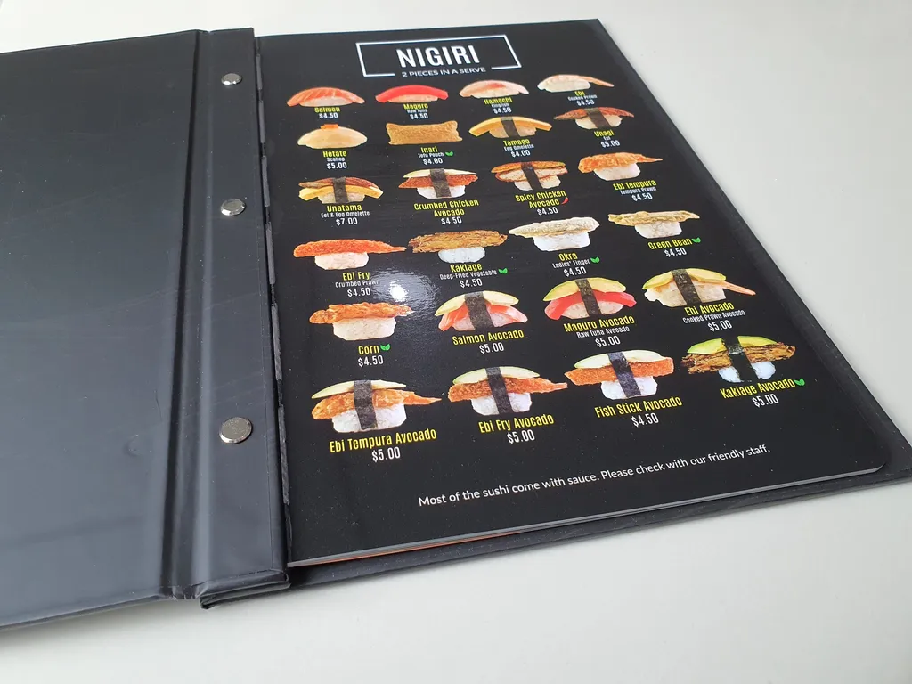 Hard Cover Menu