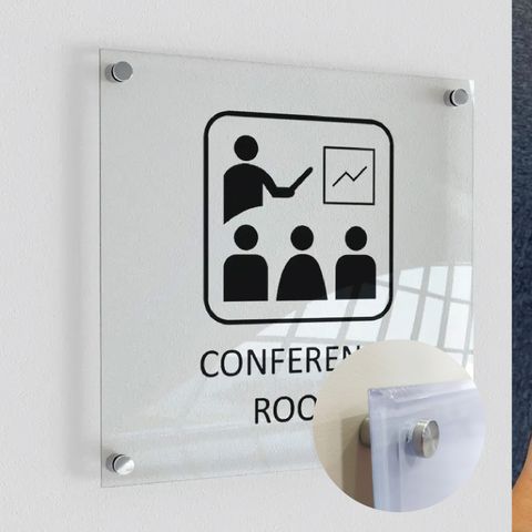 acrylic sign with bolt nuts close-up sample in Malaysia