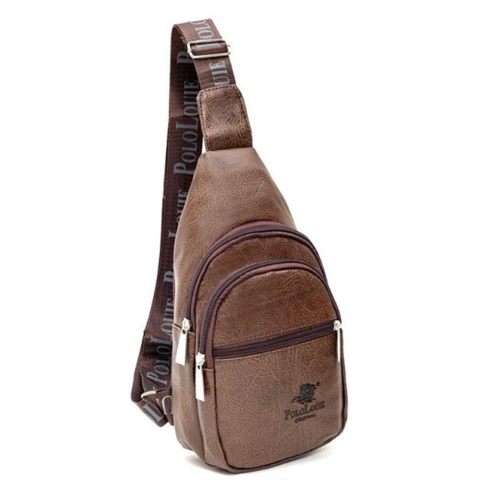 Original Polo Louie Men's Top Luxury Messenger Bag Shoulder Sling Bag Beg  Silang Polo Louie XH1101-1 (Dark Brown)