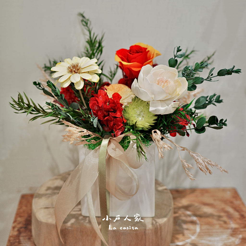 迎春乾燥永生盆花B