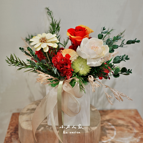 迎春乾燥永生盆花B