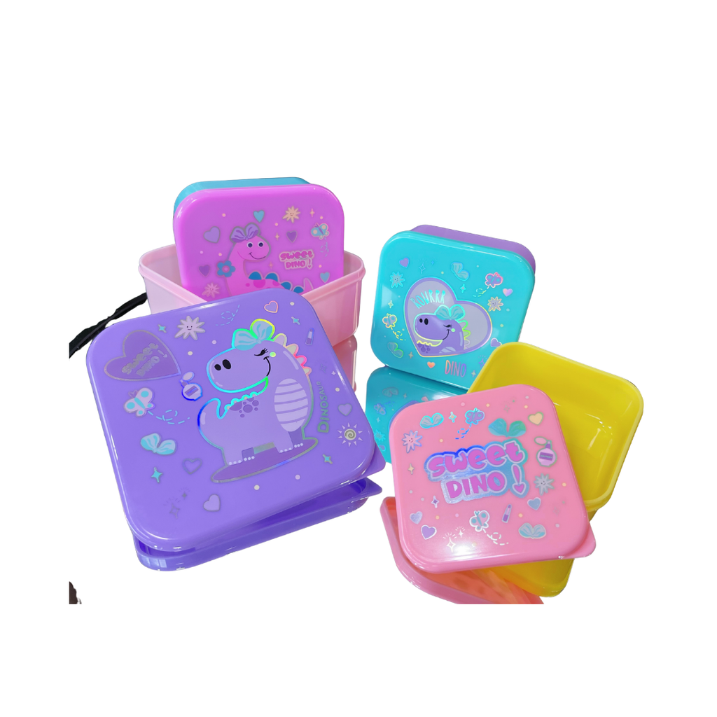 Bento Box Set - Purple Dino 4