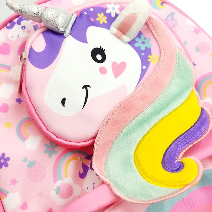 12 - unicorn - back pack - close up - aa
