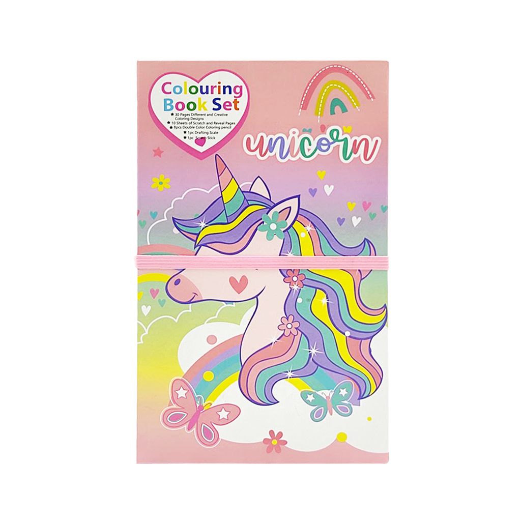 13 - unicorn - colouring book - front