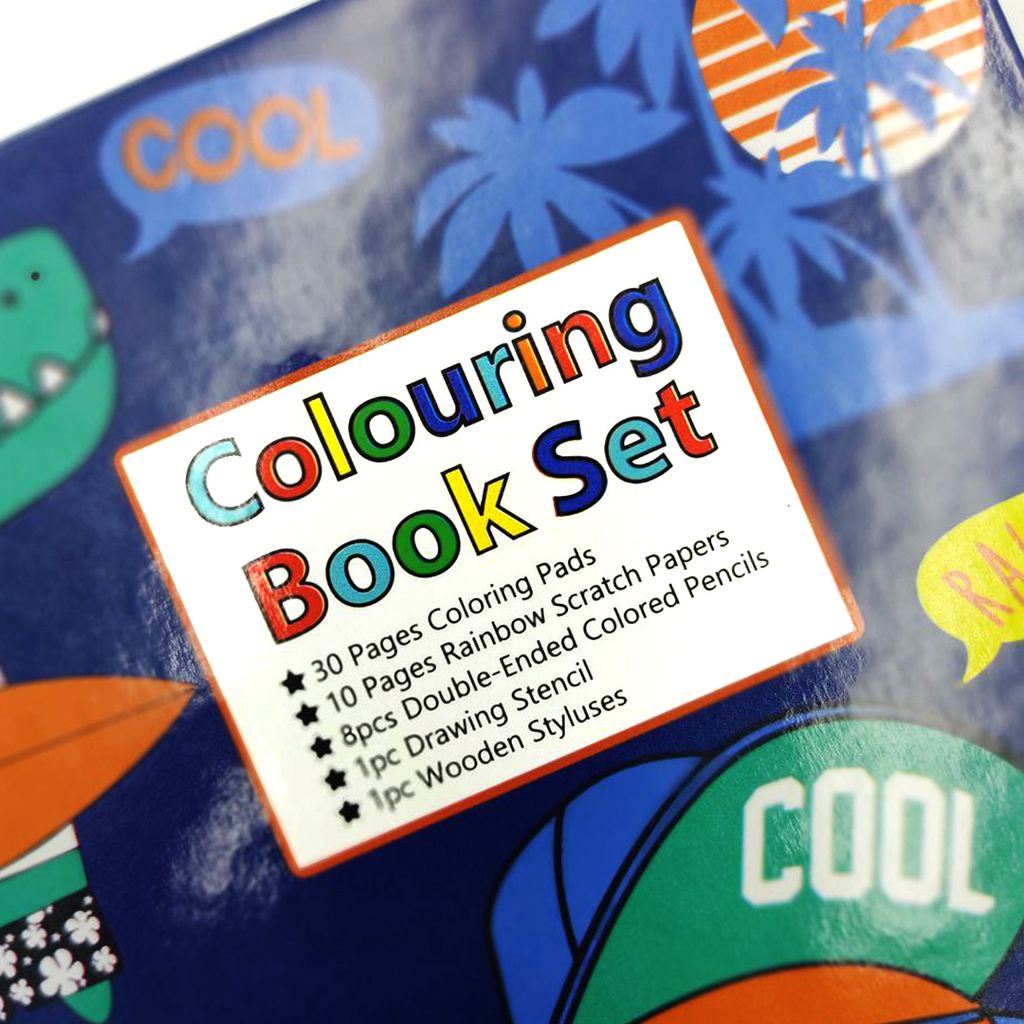 07 - dino - coloring book - close up cover