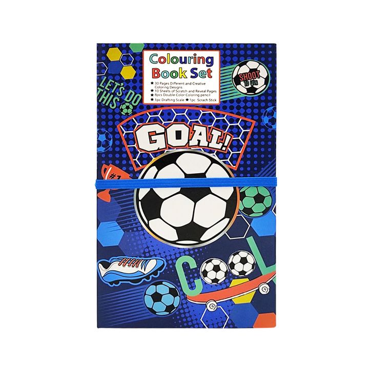 27 - football - coloring book - front