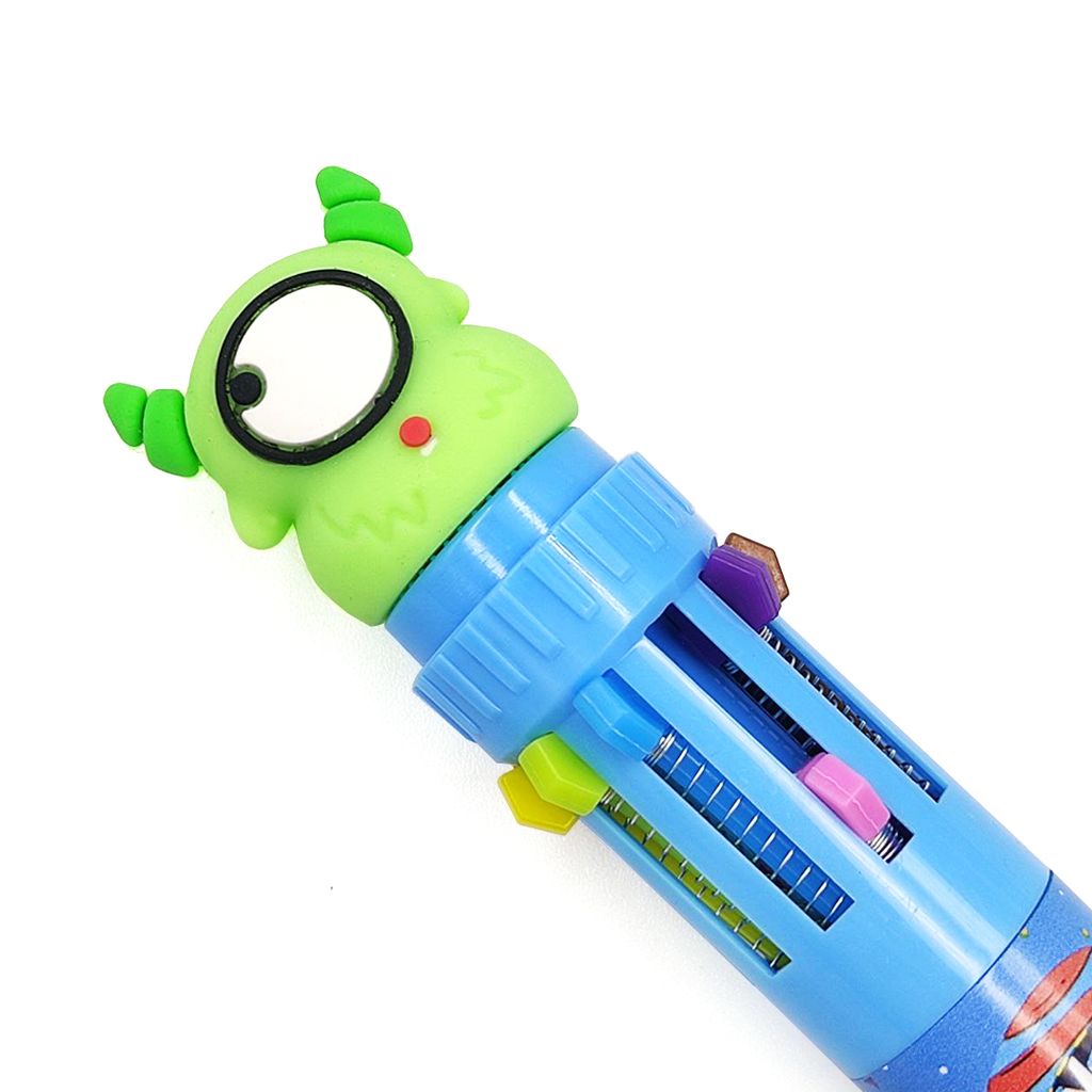 33 - 8 color pen - assorted boys - alien blue green - close up - a