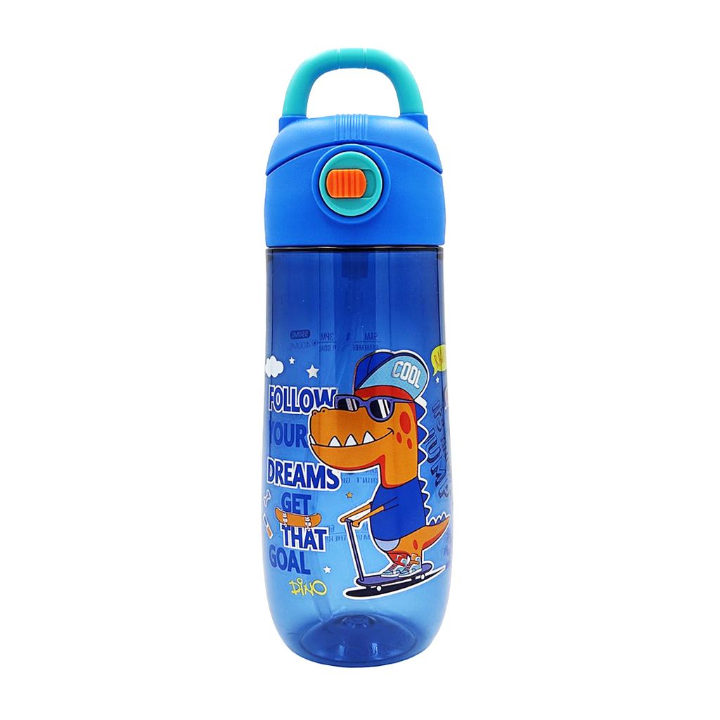 10 - dino - water bottle - front