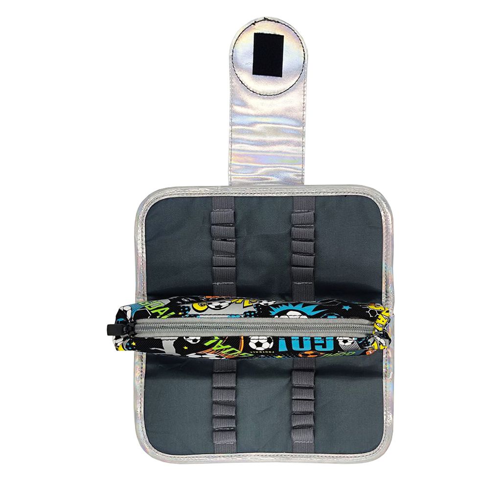 28 - football - pencil case -  open