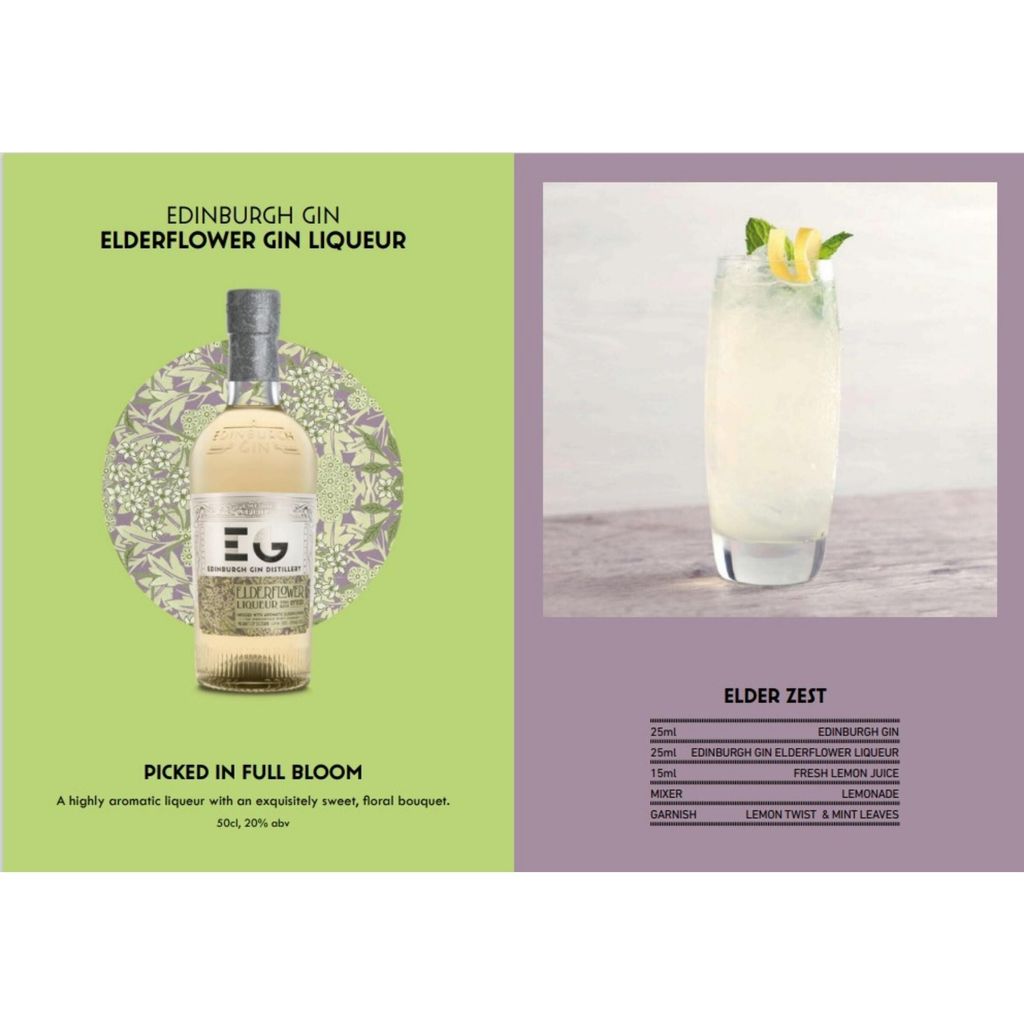 Elderflower Edinburgh Gin Liqueur 500ml 4