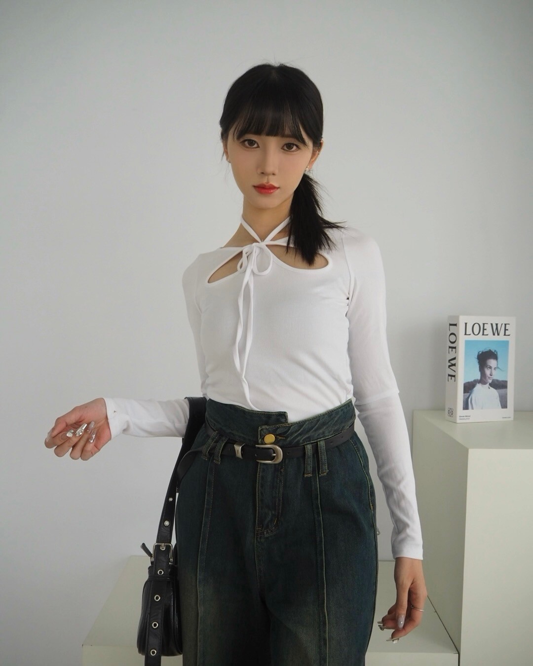 T13野蠻女友繞脖綁帶修身上衣 (42)