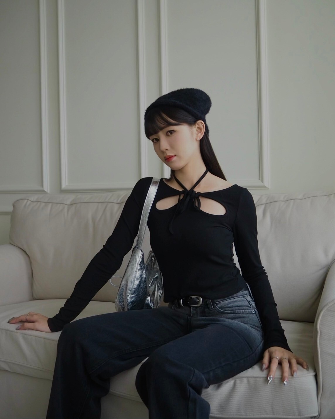 T13野蠻女友繞脖綁帶修身上衣 (14)