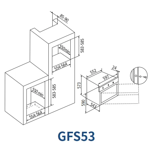 GFS53安裝尺寸