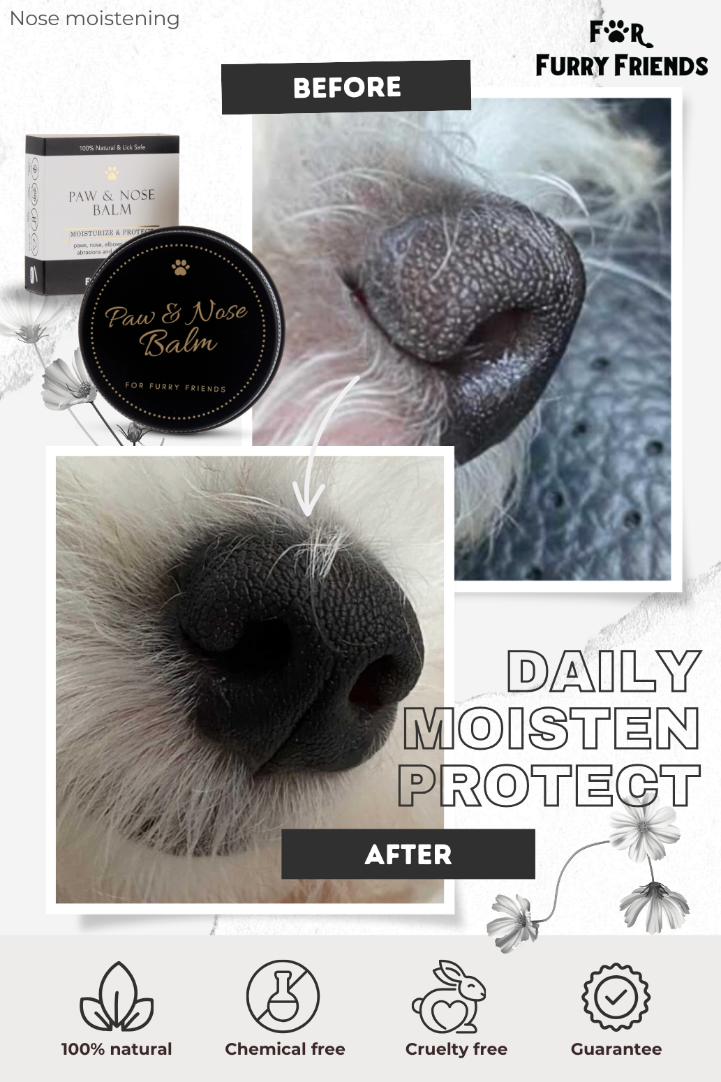 Paw & Nose Balm b4 after 2