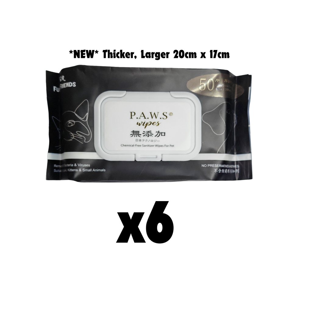 NEW P.A.W.S Wipes 50 sheets x 6