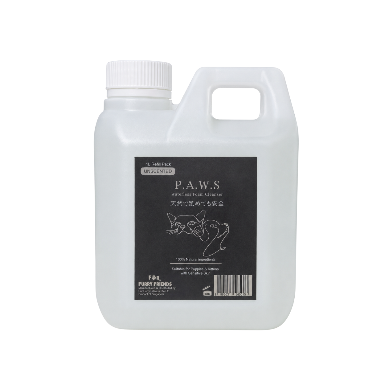 P.A.W.S Waterless Foam Cleanser 1L Refill (3)