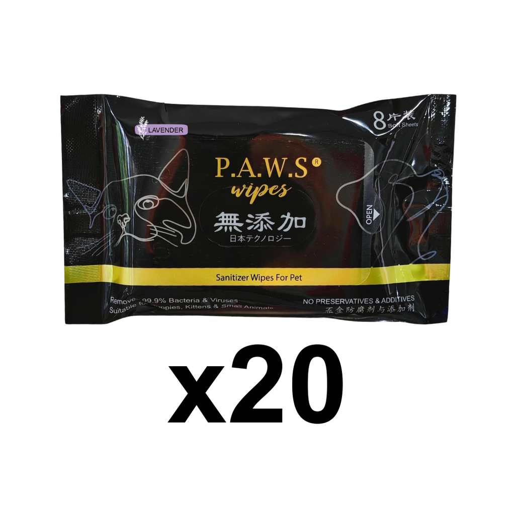 travel wipes x20 lavender