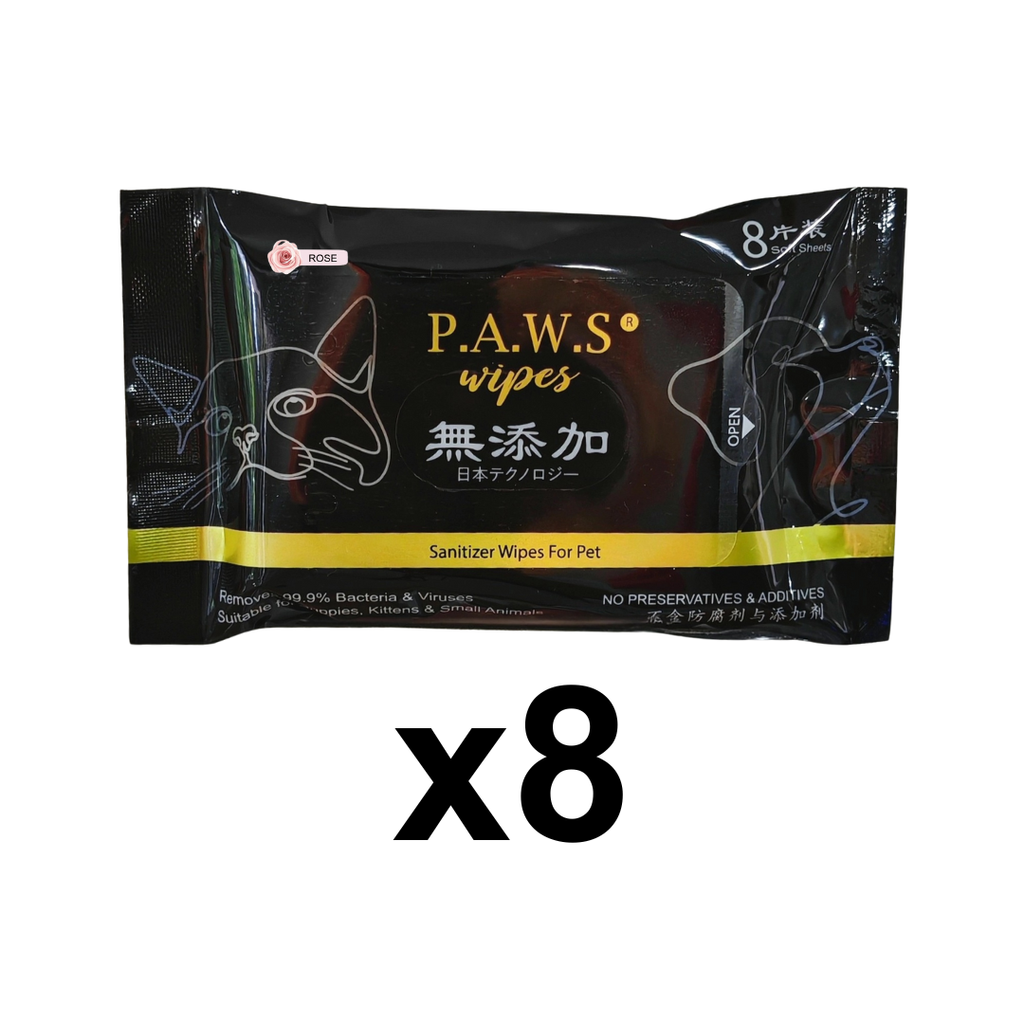 travel wipes x8 rose