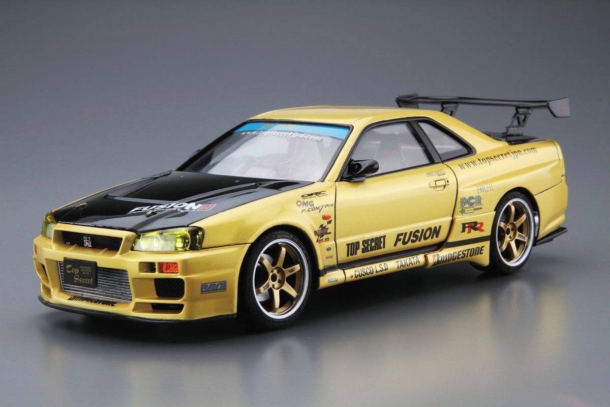 Aoshima The Tuned Car Nissan Top Secret BNR34 Skyline GT-R 2002 No.15 05984 1.1