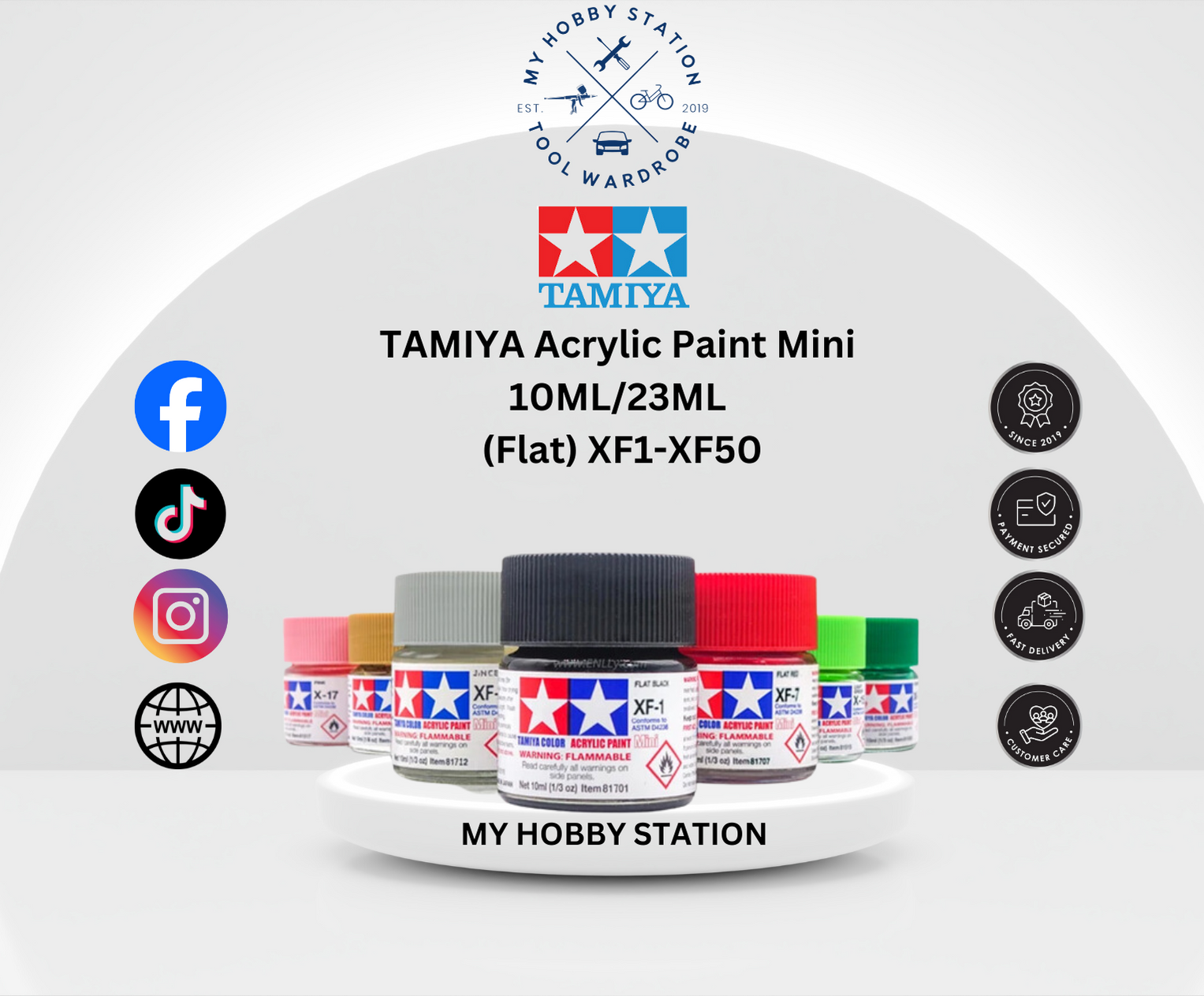 Tamiya Acrylic Mini XF-1 Flat Black