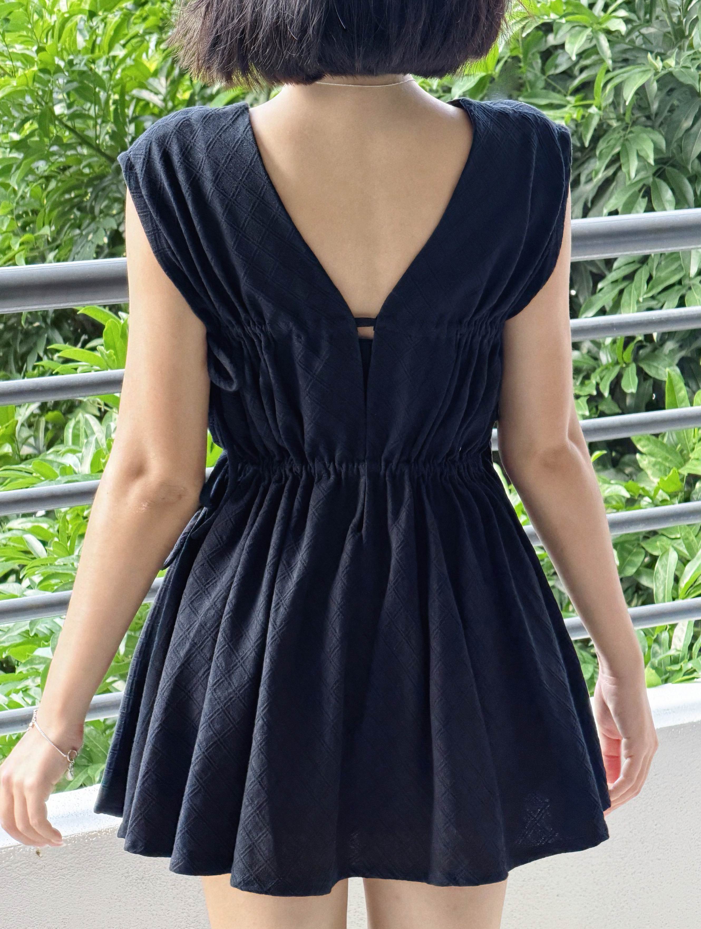 Himawari-website-Drawstring-Ruched-Mini-Dress-black-11