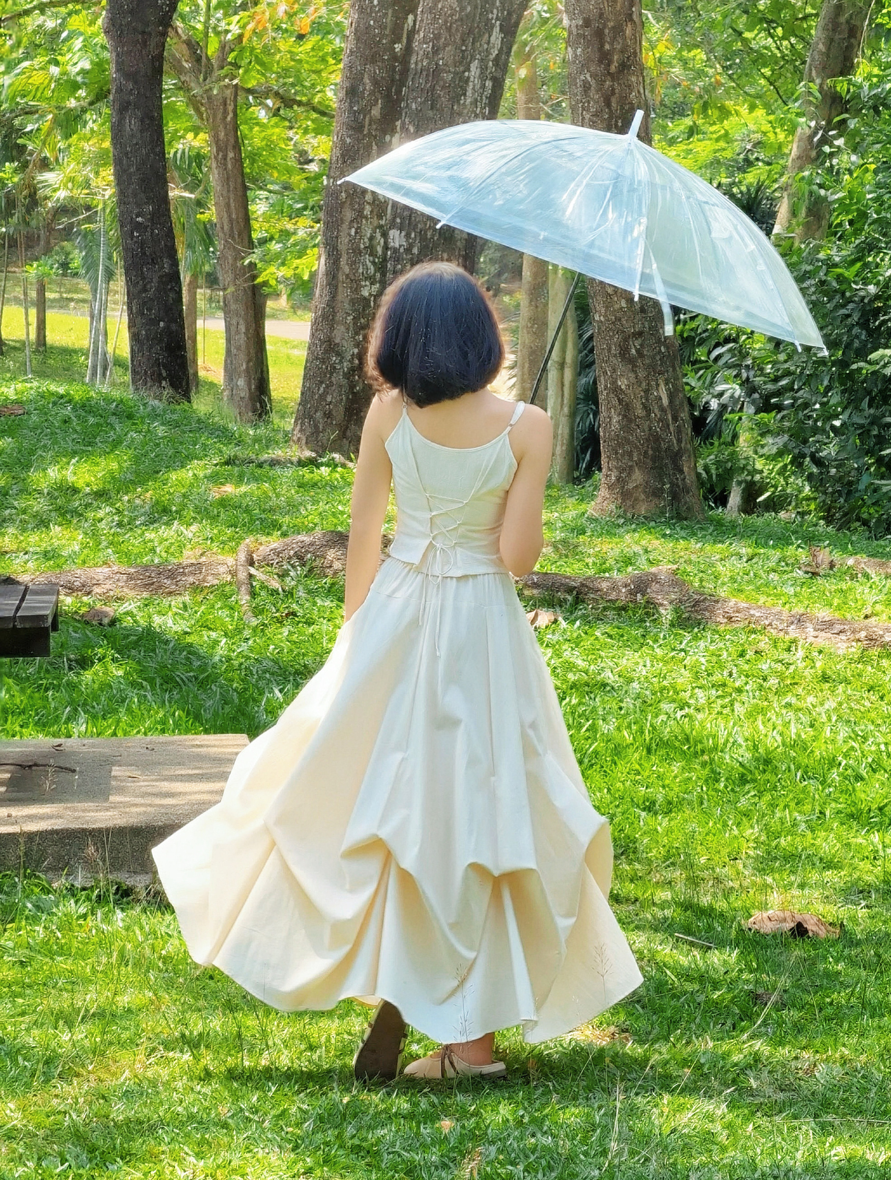 2 way balloon skirt - beige – Himawari Studio
