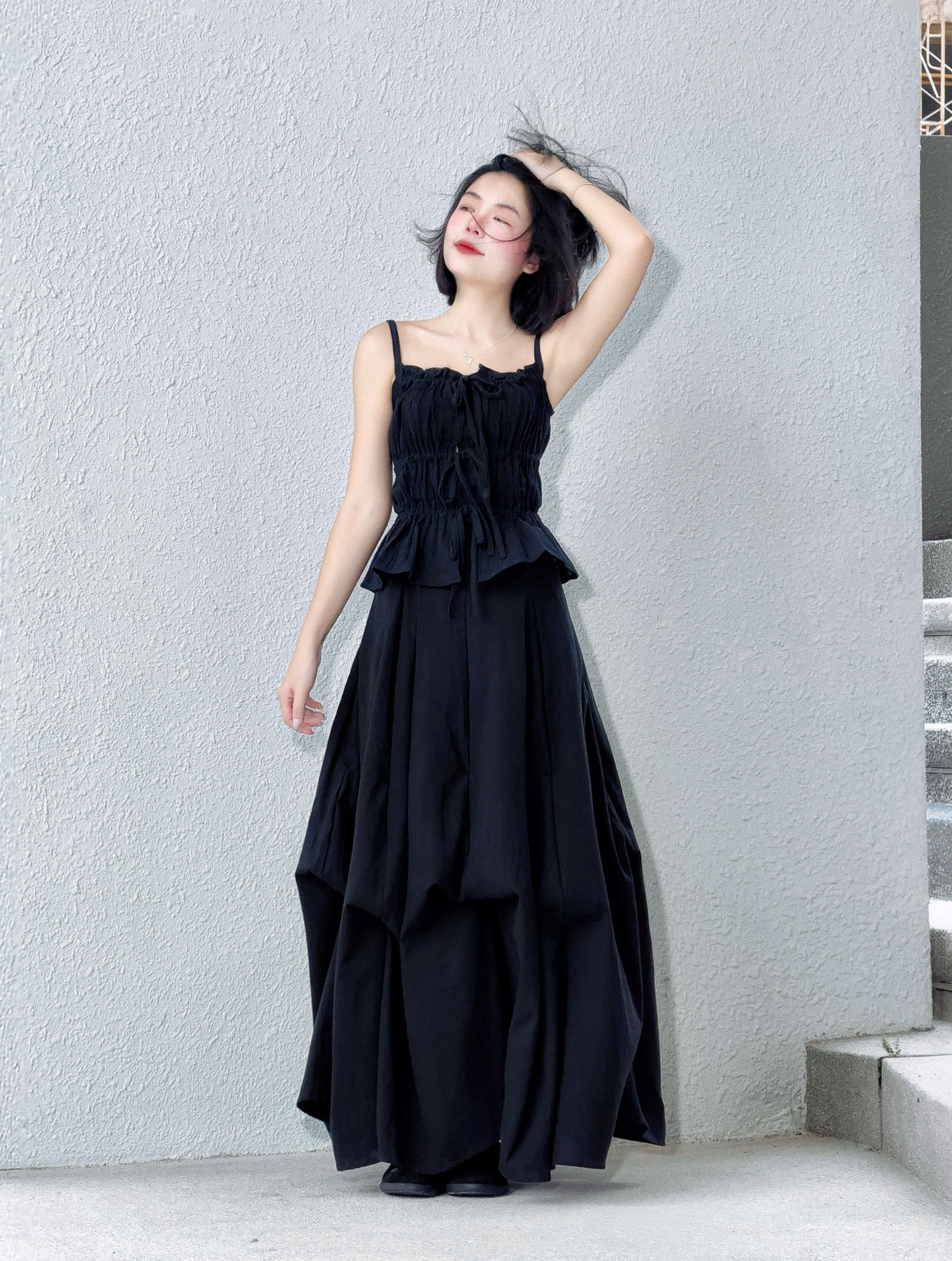 2 way balloon skirt - Black – Himawari Studio