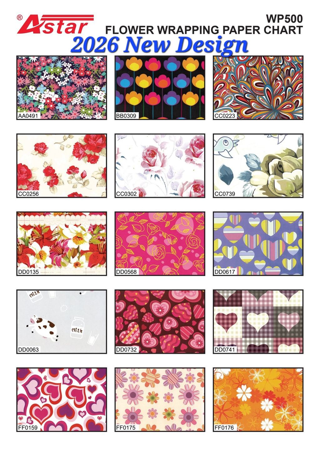 WP500 Astar Wrapping Paper Chart 2026