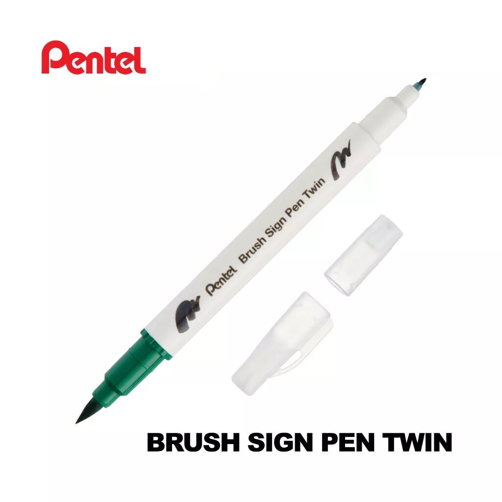 Pentel Arts Sign Pen Twin Brush – 6 Stifte In Gelbtönen Für Brush-Lettering & Illustration