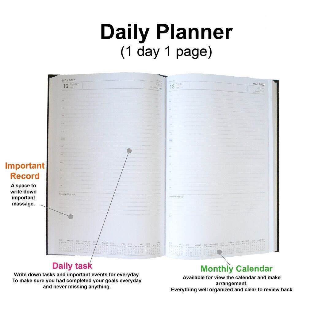 2025 Foolscap Diary F4 Hard Cover