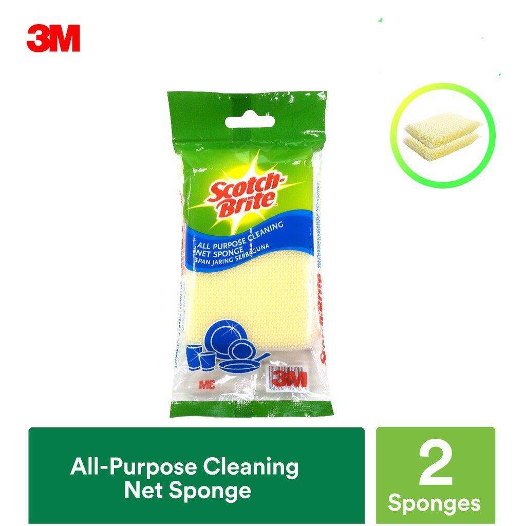 3M Scotch Brite AllPurpose Cleaning Net Sponge (2 Pcs/Pack)