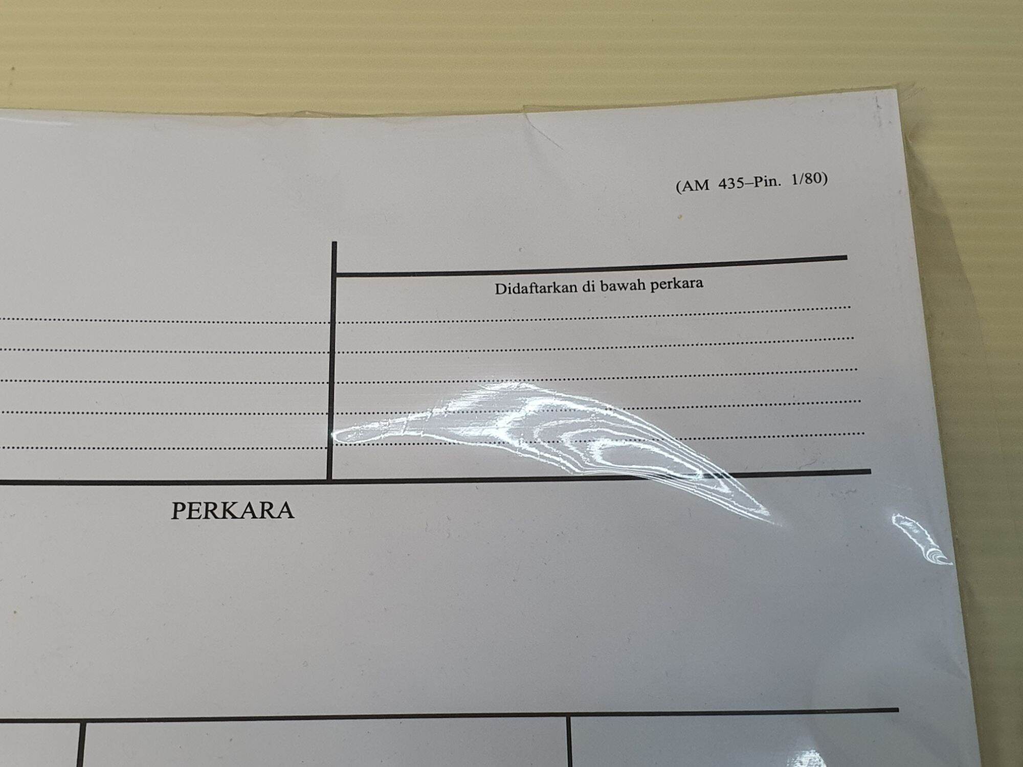 File Brown Paper File 355x500mm 140gsm / Minute File (Thick) / Finepap White Card File AM435 13"x23.