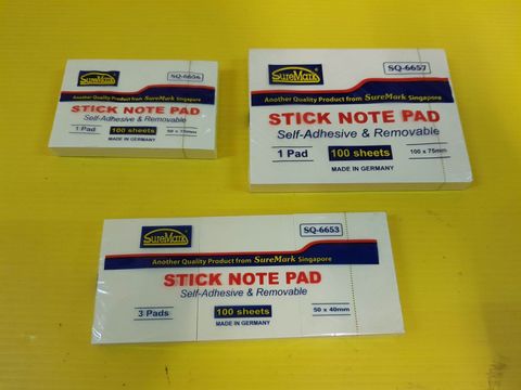 Stick On Note Pad Suremark Sticky Notes Memo – LuckyTulis