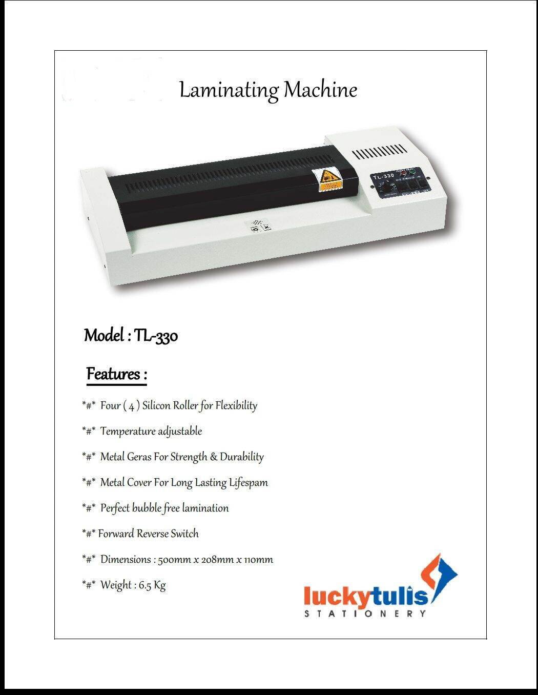 LuckyTulis TIMI Laminator Machine A3 TL330 Laminate Laminating