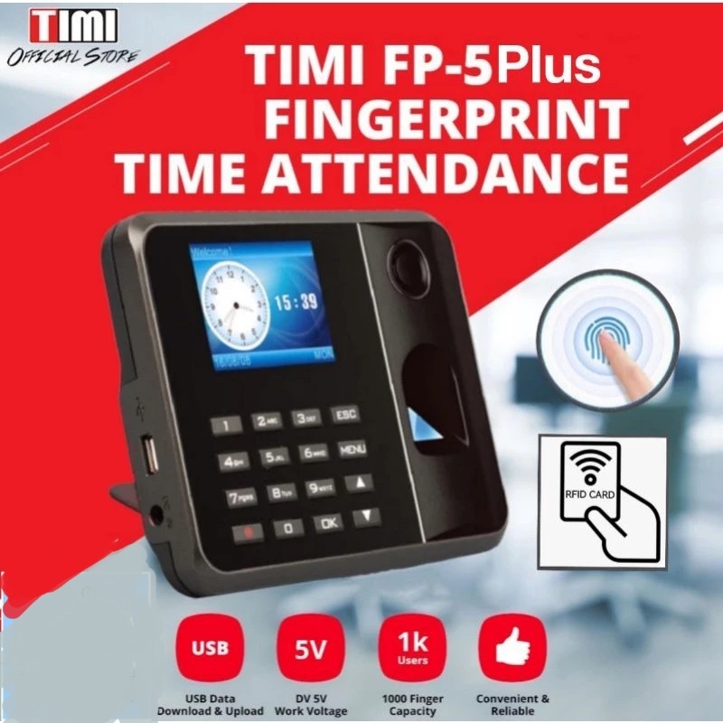 TIMI FP-5 Plus SELF FINGERPRINT TIME ATTENDANCE
