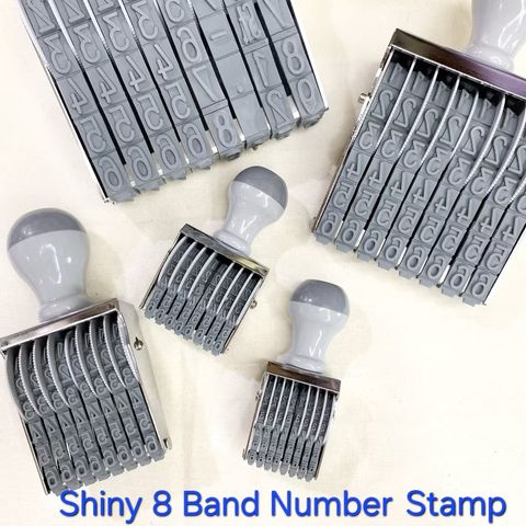Shiny number stamp