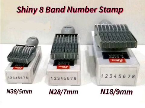 Shiny number stamp