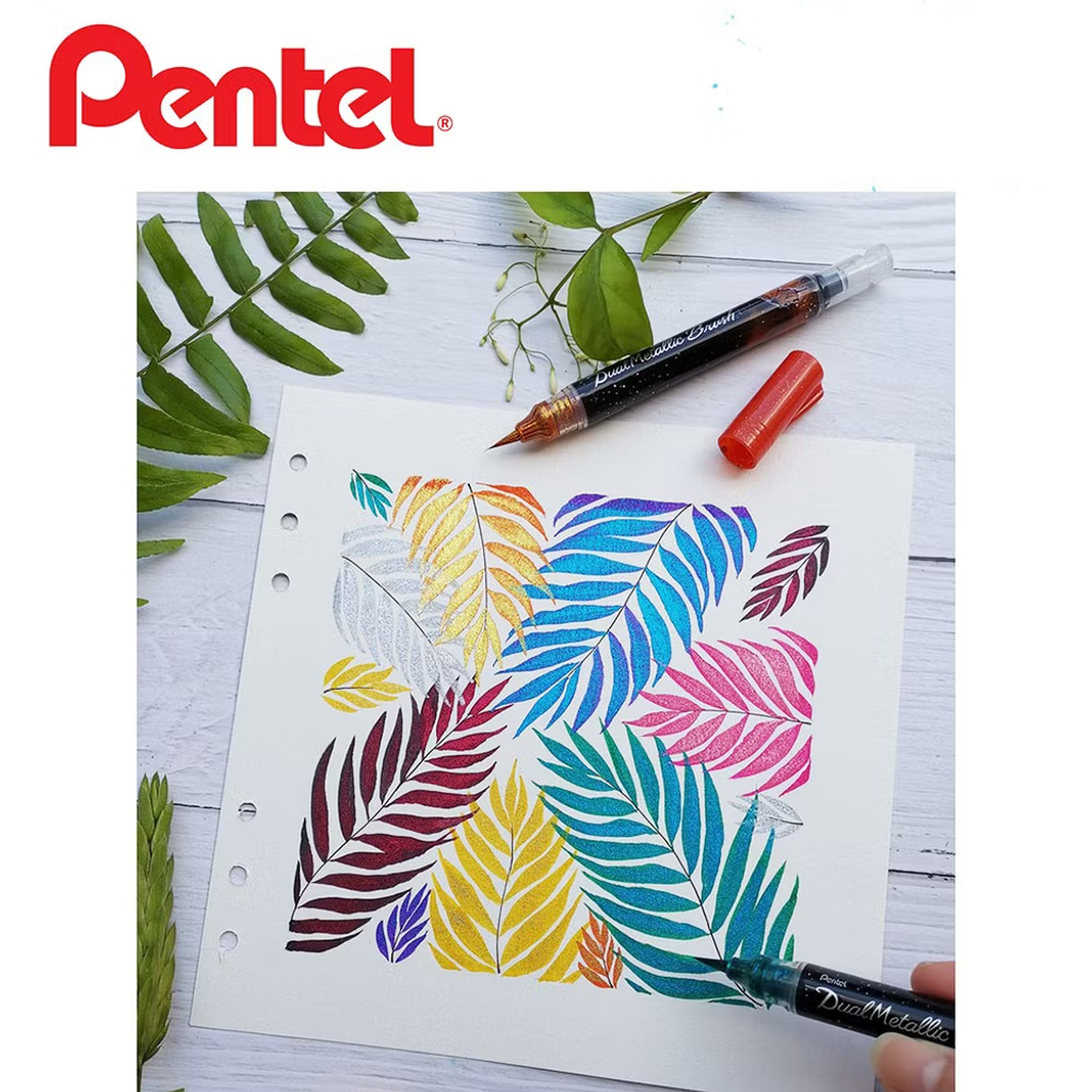 Pentel dual metallic brush 01