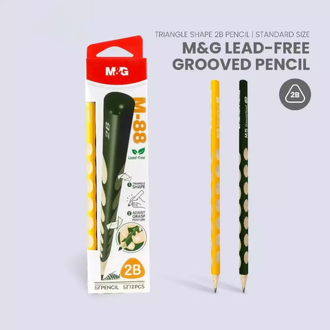 M072 Triangle M&G 2B Grooved Pencil Triangle Slim M-88 AWP307E8 12s / Jumbo AWPQ0915 ...