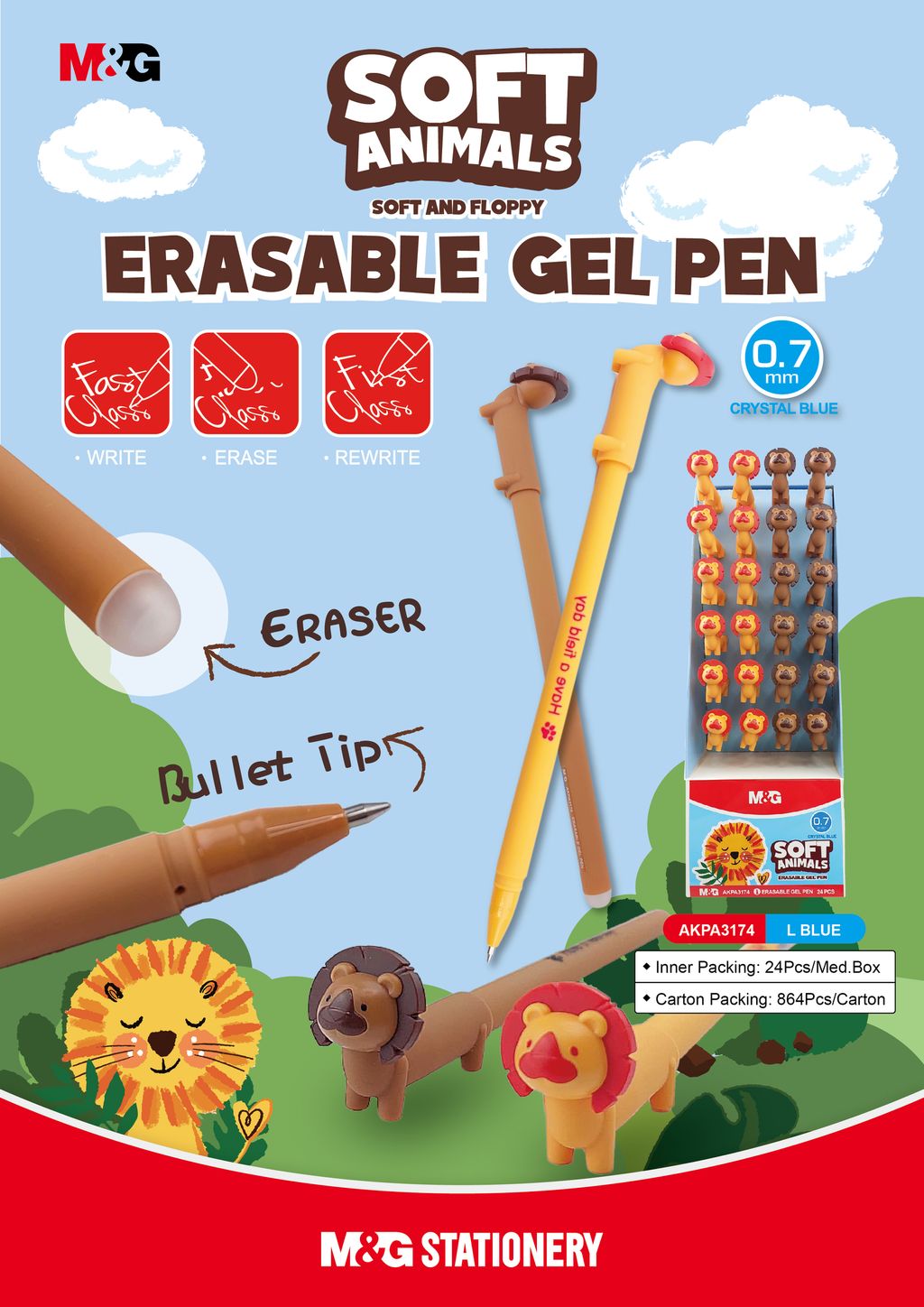 AKPA3174-ERASABLE GEL PEN 0.7 (SOFT ANIMALS)_画板 1 copy