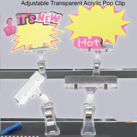 Price Tag Holder Clip Pop Card Stand Advertising Display Label Rack ...