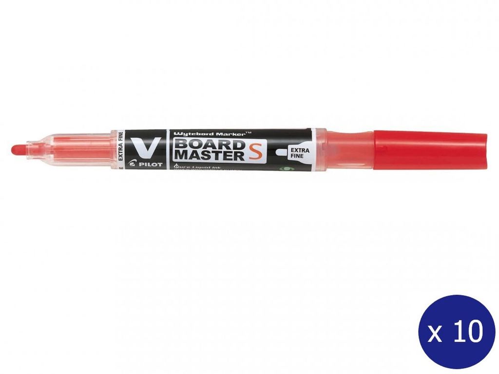 PILOT_WBMA-VS-EF-R-BG_BEGREEN_V_BOARD_MASTER_S_WHITEBOARD_MARKER_EXTRA_FINE_BULLET_TIP_RED__06123