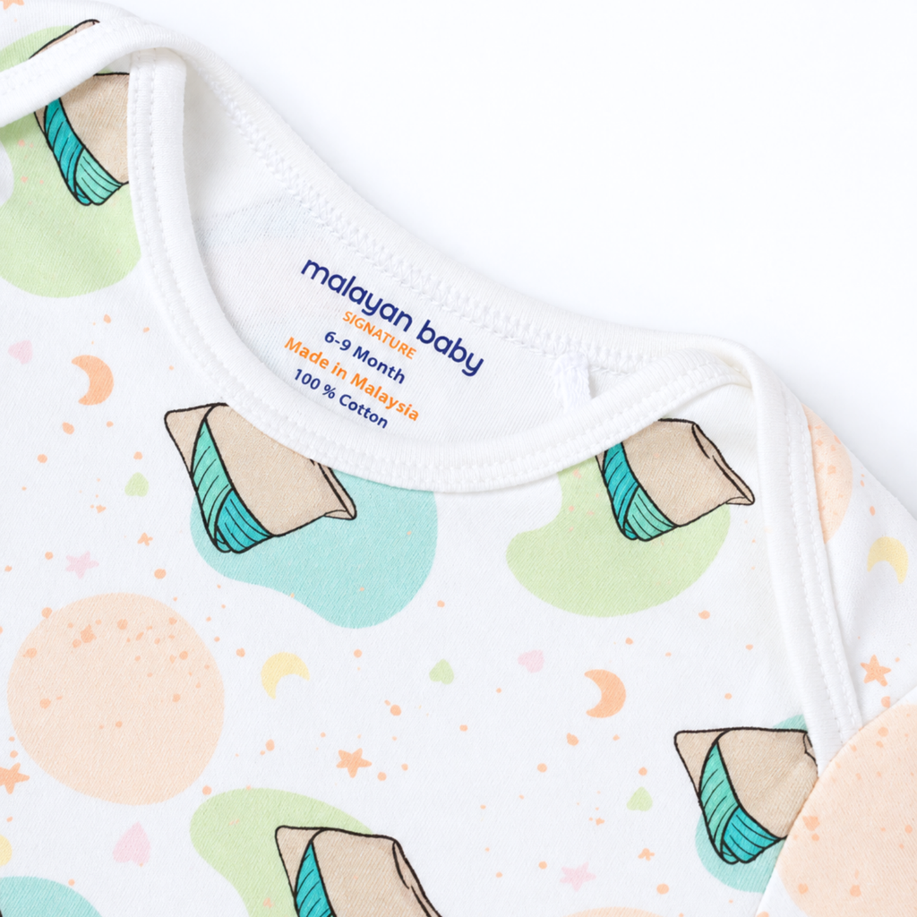 Nasi Lemak Batik-inspired Malaysian baby pyjamas